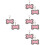 8Pièces Charm Collier Os Acier 5