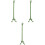 3Pièces Extension Queue Protecteur Vert Polyester Robuste 5
