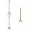 3Pièces Extension Queue Protecteur Vert Polyester Robuste 9