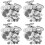 80Sets Silver Brooch Clasp Pin Backs Durable DIY Accessories 4