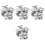 80Sets Silver Brooch Clasp Pin Backs Durable DIY Accessories 2