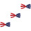 3Pcs Multi Color Bow Tie Photo Props Festive Set 5