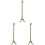 3Pièces Extension Queue Protecteur Vert Polyester Robuste 4