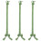 3Pièces Extension Queue Protecteur Vert Polyester Robuste 6
