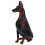 3Pcs Black Plastic Simulation Doberman Dog Figurines for Kids Decor 7