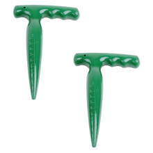 4Pcs Plastic Garden Soil Puncher Green PP Hole Digger Planting Tool