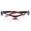 3Pcs Red Ski Glasses Windproof Pc Motor Riding Glasses Durable Use 1