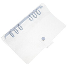 4Pcs Clear A6 Binder Blue Color Multi-Function File Organizer