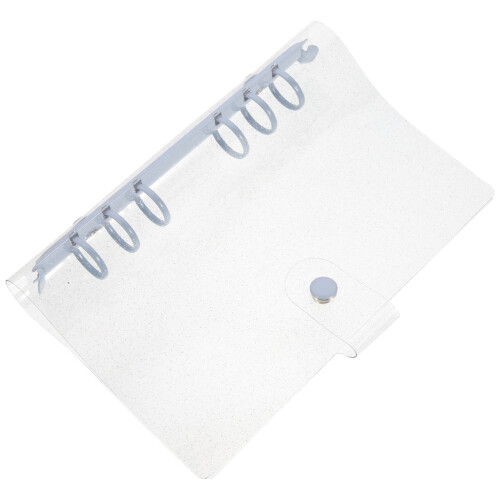 4Pcs Clear A6 Binder Blue Color Multi-Function File Organizer