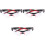 3Pcs Red Ski Glasses Windproof Pc Motor Riding Glasses Durable Use 3