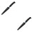 2Pcs Handy Forked Weeder Puller Black Carbon Steel Wood Handle 6