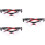 3Pcs Red Ski Glasses Windproof Pc Motor Riding Glasses Durable Use 7