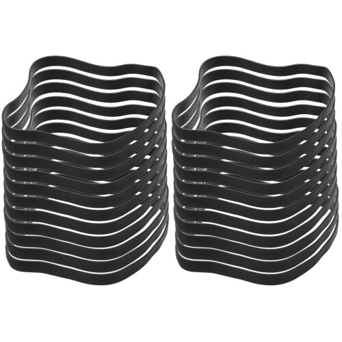 2Sets Black Elastic Rubber Bands High Durability for Home Office Use 1