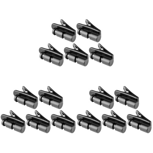 15St USB Kabel Clips Zwart Microfoon En Hoofdtelefoon Houder 1
