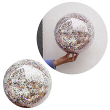 2St Opblaasbare Strandballen Met Pailletten Voor Kinderen Multikleur