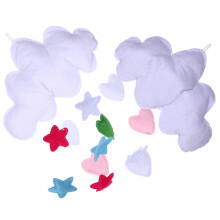 2St Vilt Wolk Hangdecoratie Babykamer Multi Kleur Raindrop
