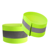 6St Reflecterende Armband Veiligheid Lichtgroen Voor Nacht En Verkeer