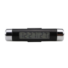 2St Auto Thermometer Zwart Met Licht Voor Nacht