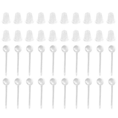 2Sets Plastic Earring Retainers Transparant Sterk En Lichtgewicht
