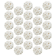 100St Rattan Ballen Wit Als Vaasvulling En Aromatherapie Accessoire