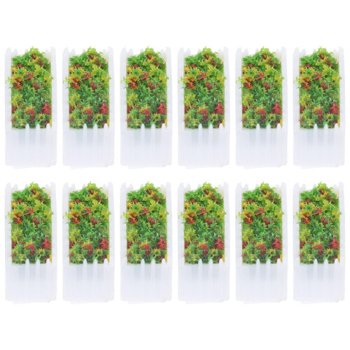 24St Mini Bloembed Wit Plastic Voor DIY Landschap Decor
