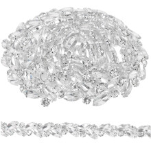2St Witte Strass Ketting Trim, Duurzame DIY Kleding Versiering Ketting
