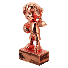 2St Lichtbruine Resin Voetbaltrofee Speelprijs Voor Sportevenementen