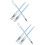 6St Microblading En Tattoo Marker Pen, Blauwe Huidpositioneringstool 8