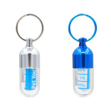 2St Dog Id Tube Met Ring Voor Halsband Assorti Praktisch En Licht
