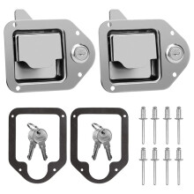 Truck Tool Box Replacement Stainless Steel Toolbox Paddle Lock Replacement Handle with Keys for Truck RV Trailer