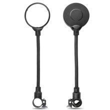 1 Pair of Bike Mirrors 360 Adjustable Hose Mirror Reflector for Mountain Bike Electric Bicycle Etc