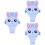 3Pièces Cartoon Silicone , Confortable Et Robuste 6