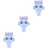 3Pièces Cartoon Silicone , Confortable Et Robuste 5