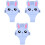 3Pièces Cartoon Silicone , Confortable Et Robuste 3