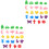 2Pièces Formes Éponges Peinture Multicolores Pour 3