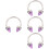 4Pièces Décor Piercing Nez Et En Titane Couleur Argent 8