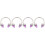 4Pièces Décor Piercing Nez Et En Titane Couleur Argent 6