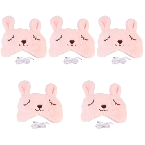 5Pièces Masque USB Rose Relaxation Circulation Yeux 2