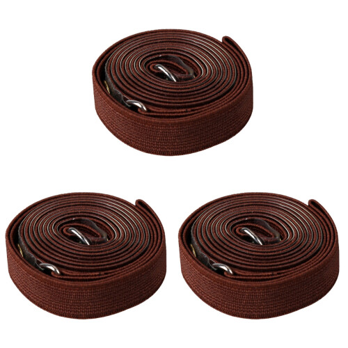 3Pièces Bande Élastique Piano Accessoires Pour Fixer Partitions Marron 1