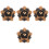 4Pièces Broche Boutonnière Bois Chic Et 5