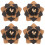 4Pièces Broche Boutonnière Bois Chic Et 7