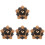 4Pièces Broche Boutonnière Bois Chic Et 4