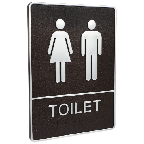 4Pièces Signal Wc Décor ABS Auto-Adhésif Pour Porte 1