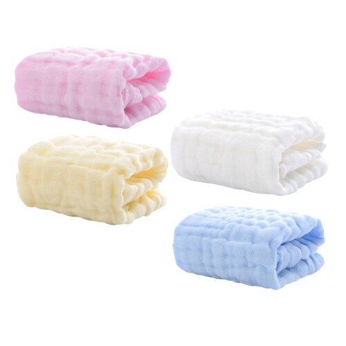 20Pièces Serviettes Carrées Bébé Coton Multicouches Assorties Douces 2