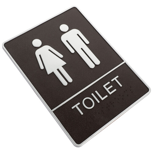 4Pièces Signal Wc Décor ABS Auto-Adhésif Pour Porte 2
