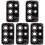5Pcs Shiny Black Camera Lens Protector Tempered Glass Protective Cover 3