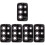 5Pcs Shiny Black Camera Lens Protector Tempered Glass Protective Cover 6