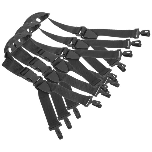 12Pcs Wear-Resistant Hard Hat Chin Strap Adjustable Liner Black