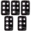 5Pcs Shiny Black Camera Lens Protector Tempered Glass Protective Cover 4