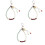 3Pcs White Mobile Phone Chains Lightweight Safe Phone Straps 3